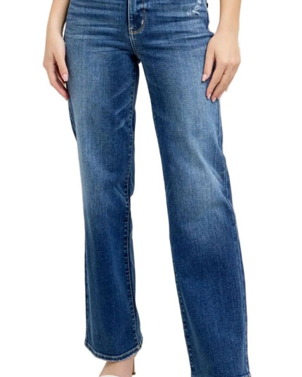 Judy Blue High Waist 90's Straight Leg Denim Jeans 82392 