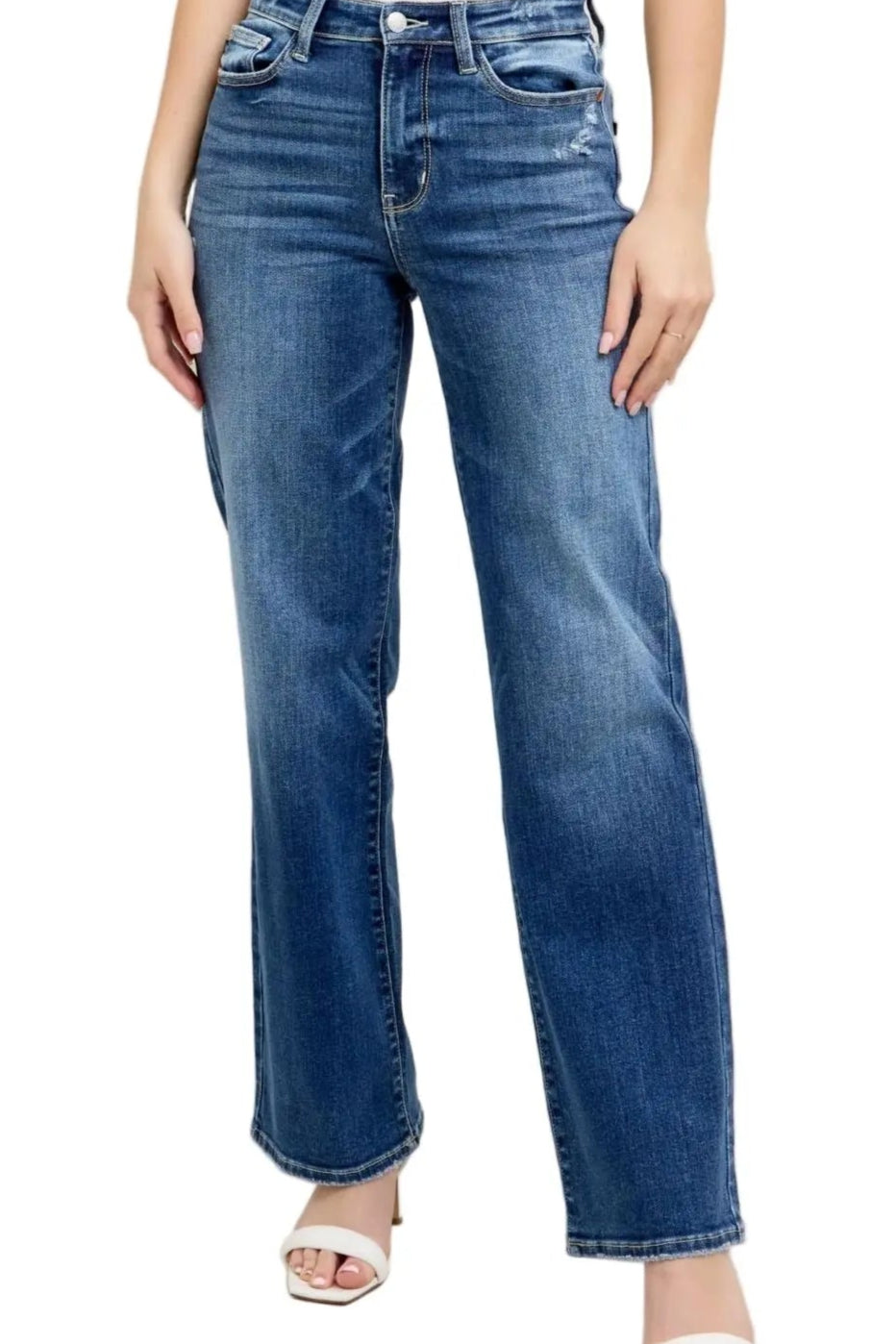 Judy Blue High Waist 90's Straight Leg Denim Jeans 82392 