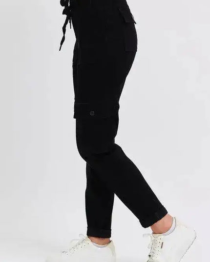 Judy Blue High Waist Cargo Cuffed Jogger 88910 - Sleekdenim.com