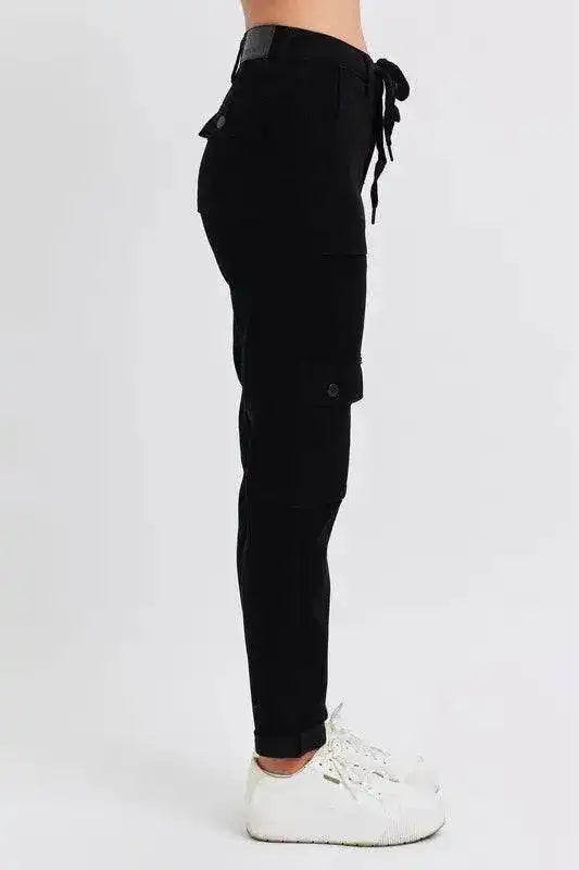 Judy Blue High Waist Cargo Cuffed Jogger 88910 - Sleekdenim.com