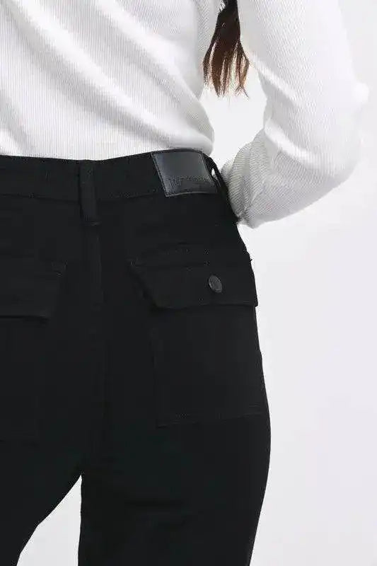 Judy Blue High Waist Cargo Cuffed Jogger 88910 - Sleekdenim.com