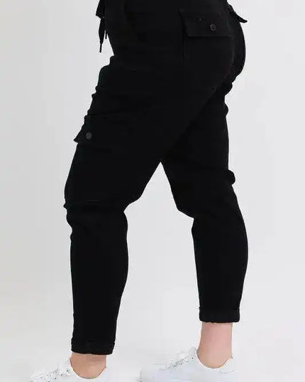 Judy Blue High Waist Cargo Cuffed Jogger 88910 - Sleekdenim.com
