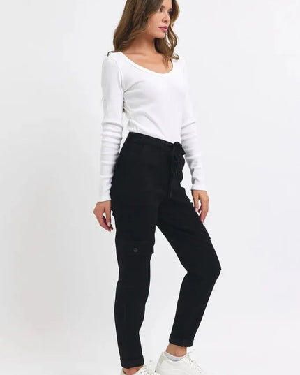 Judy Blue High Waist Cargo Cuffed Jogger 88910 