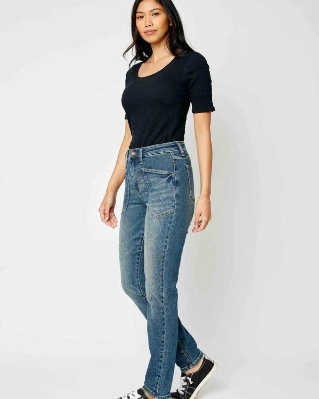 Judy Blue High Waist Classic Relaxed Denim Jeans 88687 - Sleekdenim.com