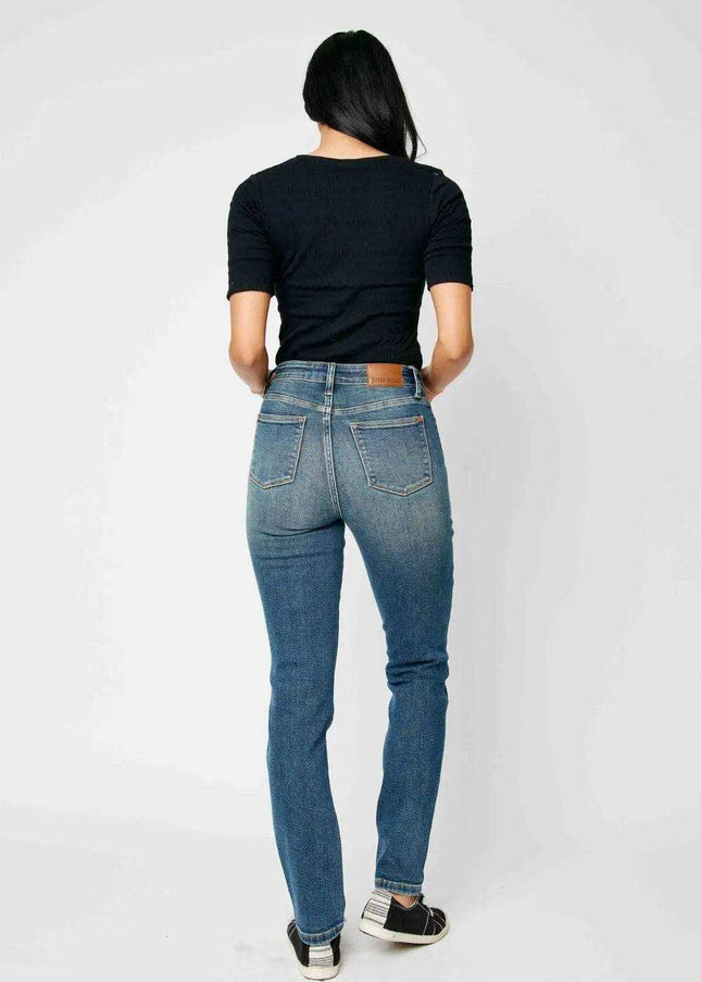 Judy Blue High Waist Classic Relaxed Denim Jeans 88687 - Sleekdenim.com