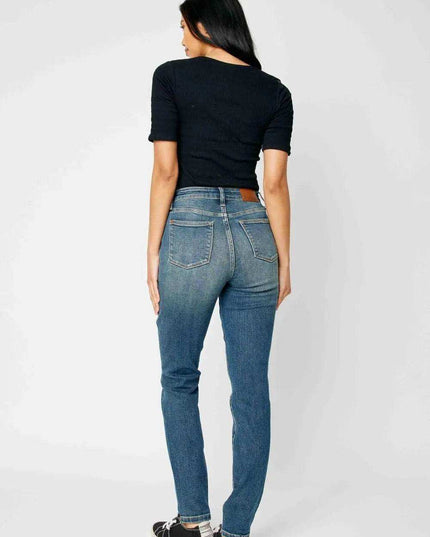 Judy Blue High Waist Classic Relaxed Denim Jeans 88687 - Sleekdenim.com