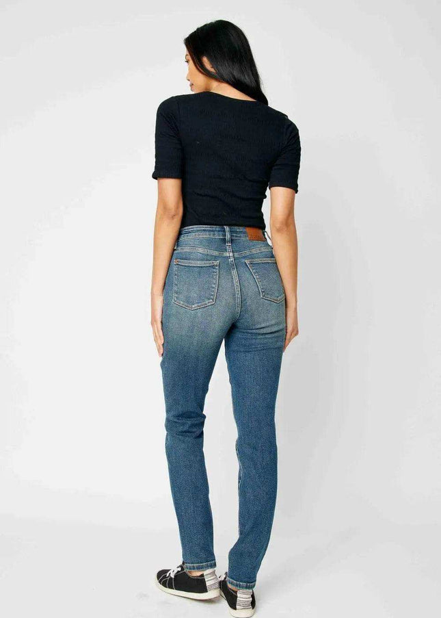 Judy Blue High Waist Classic Relaxed Denim Jeans 88687 - Sleekdenim.com