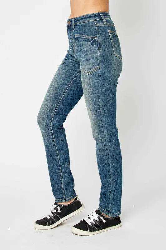 Judy Blue High Waist Classic Relaxed Denim Jeans 88687 - Sleekdenim.com