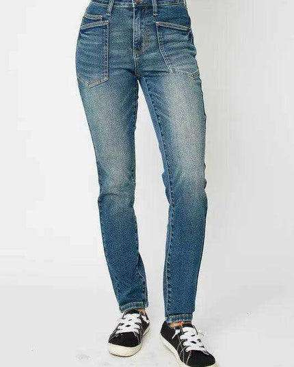 Judy Blue High Waist Classic Relaxed Denim Jeans 88687 - Sleekdenim.com