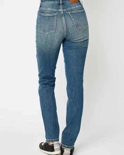 Judy Blue High Waist Classic Relaxed Denim Jeans 88687 - Sleekdenim.com