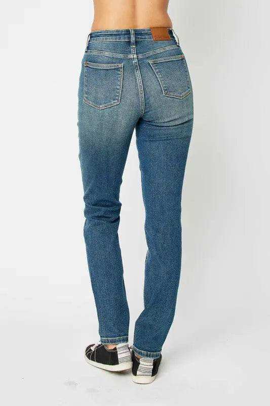 Judy Blue High Waist Classic Relaxed Denim Jeans 88687 - Sleekdenim.com