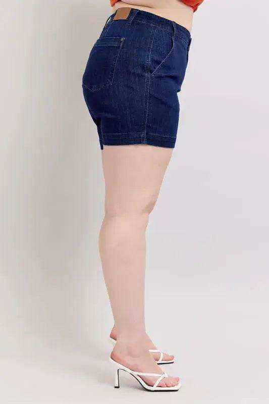 Judy Blue High Waist Denim Shorts Plus Size 15290 - Sleekdenim.com