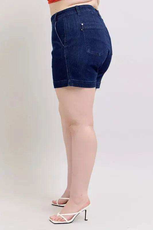 Judy Blue High Waist Denim Shorts Plus Size 15290 - Sleekdenim.com