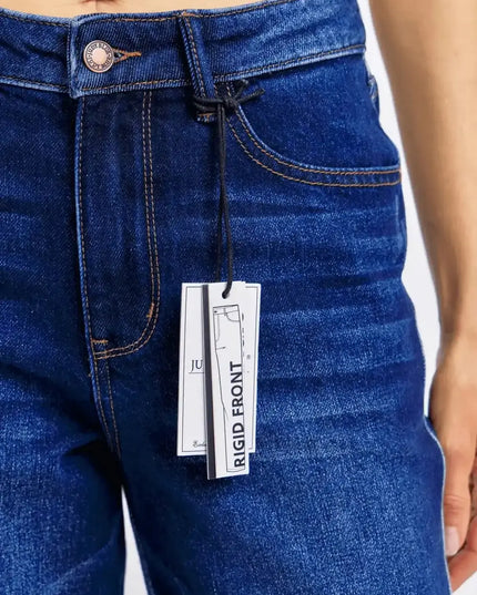 Judy Blue High Waist Rigid Magic Heavy Destroy Straight Jeans 88910 - Sleekdenim.com