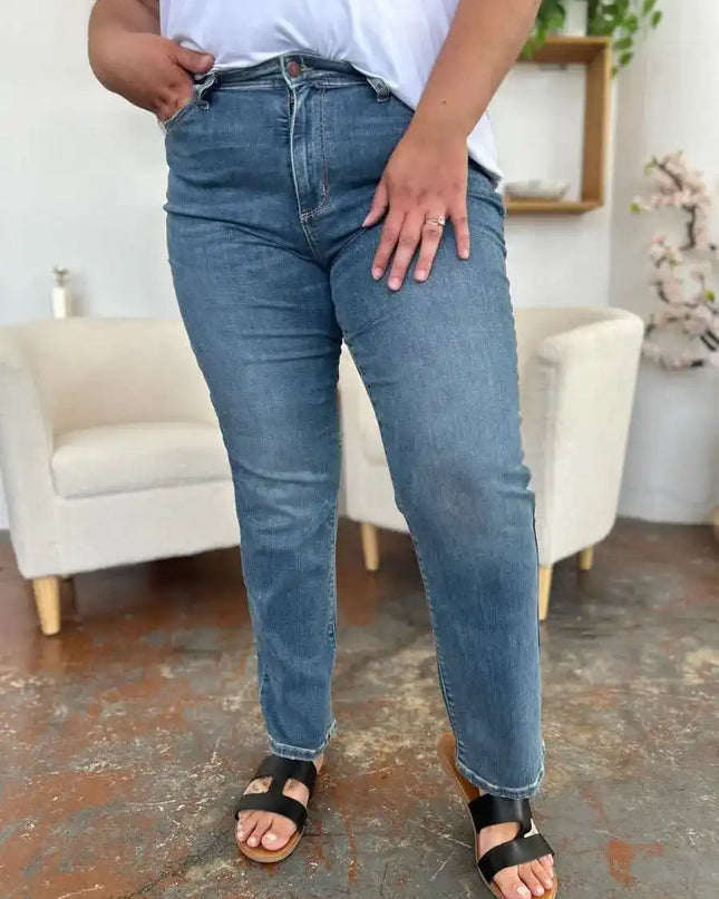 Judy Blue High Waist Straight Jeans 8602 - Sleekdenim.com