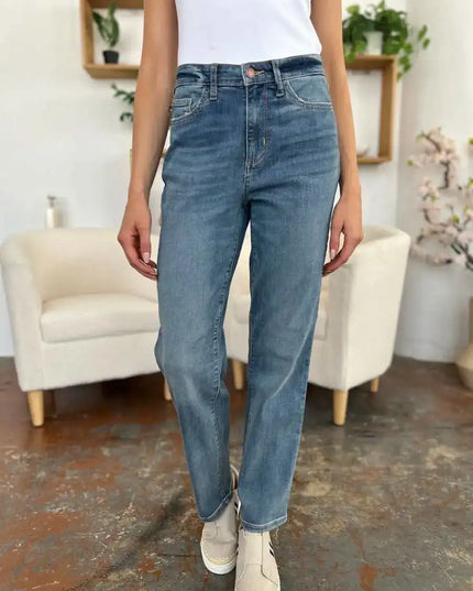 Judy Blue High Waist Straight Jeans 8602 - Sleekdenim.com