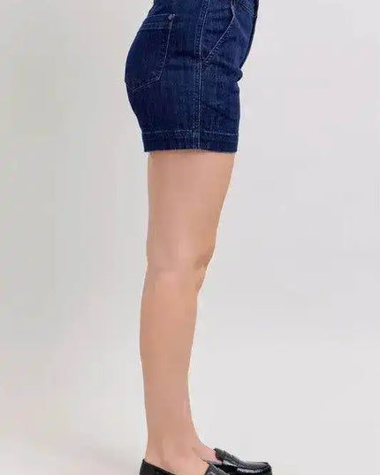 Judy Blue High Waist Trouser Denim Shorts Plus & Regular Sizes 15290 - Sleekdenim.com