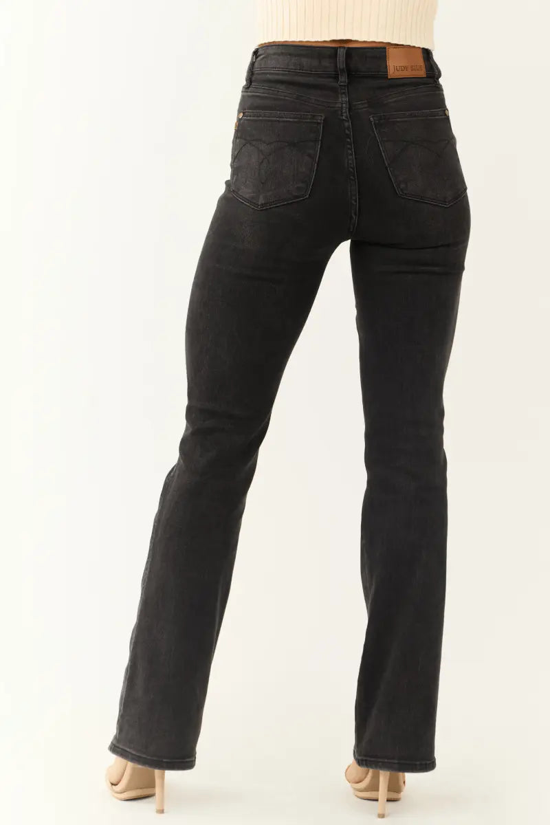 Judy Blue High Waist Tummy Control Black Bootcut Denim Jeans 88787 – Sleekdenim.com - Sleekdenim.com