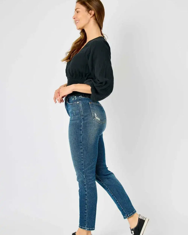 Judy Blue High Waist Tummy Control Slim Denim 88776 - Sleekdenim.com