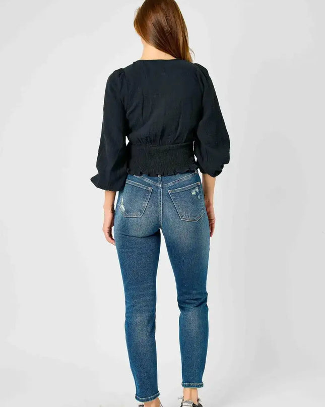 Judy Blue High Waist Tummy Control Slim Denim 88776 - Sleekdenim.com