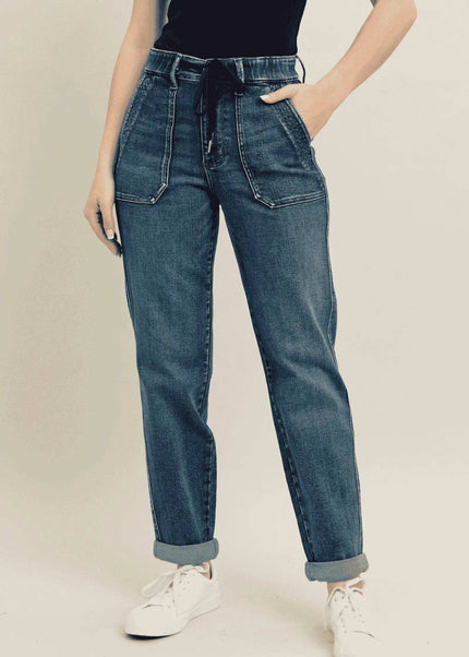 Judy Blue High Waist Vintage Jogger Denim Jeans 88971 - Sleekdenim.com