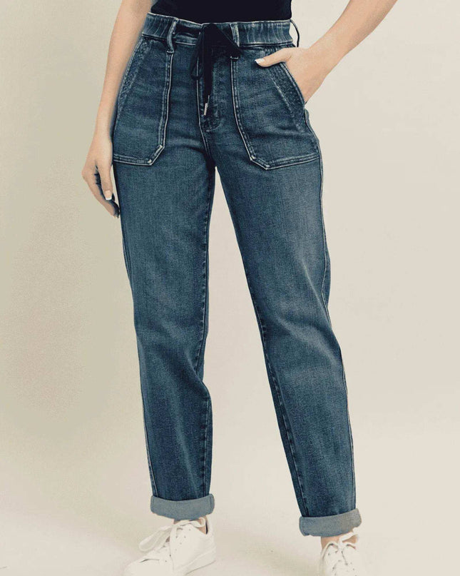 Judy Blue High Waist Vintage Jogger Denim Jeans 88971 - Sleekdenim.com