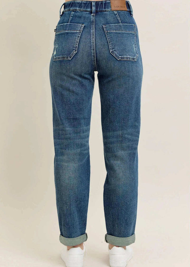 Judy Blue High Waist Vintage Jogger Denim Jeans 88971 - Sleekdenim.com