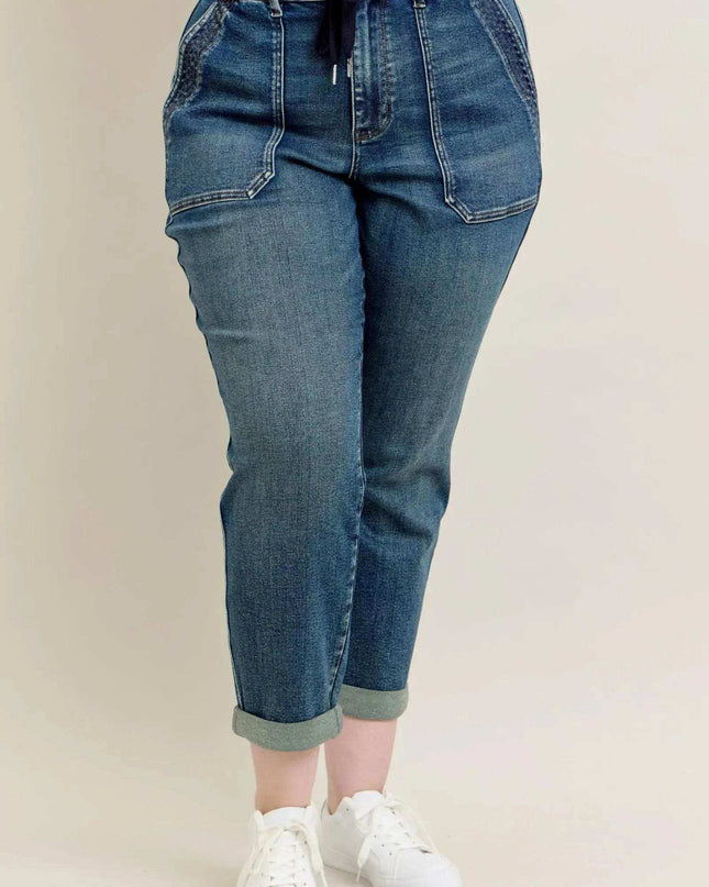 Judy Blue High Waist Vintage Jogger Denim Jeans 88971 Plus Size