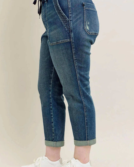 Judy Blue High Waist Vintage Jogger Denim Jeans 88971 Plus Size
