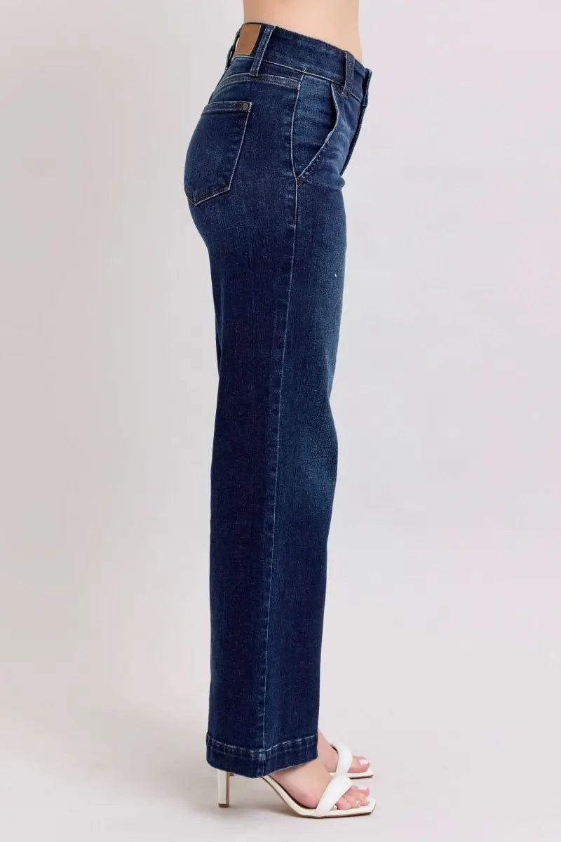 Judy Blue High Waist Wide Leg Jeans #82642 | sleekdenim.com - Sleekdenim.com