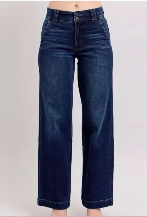 Judy Blue High Waist Wide Leg Jeans #82642 | sleekdenim.com - Sleekdenim.com