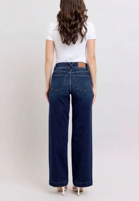 Judy Blue High Waist Wide Leg Jeans #82642 | sleekdenim.com - Sleekdenim.com