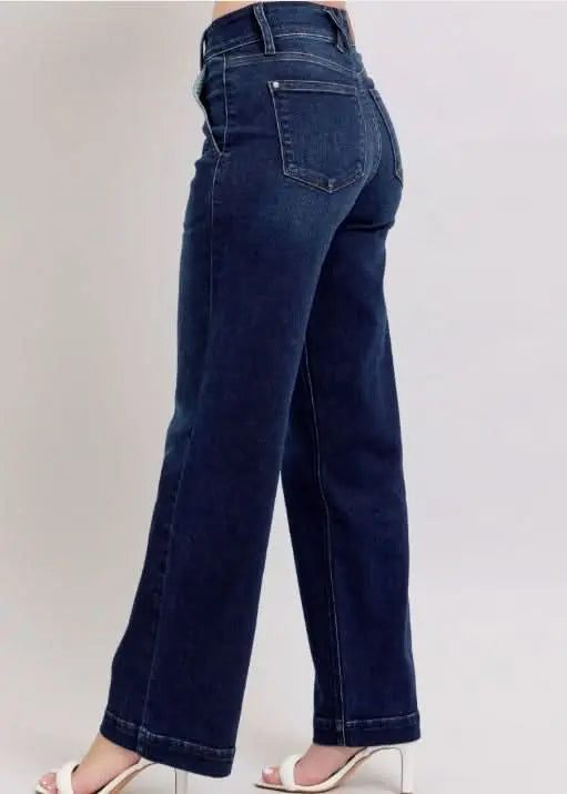 Judy Blue High Waist Wide Leg Jeans #82642 | sleekdenim.com - Sleekdenim.com