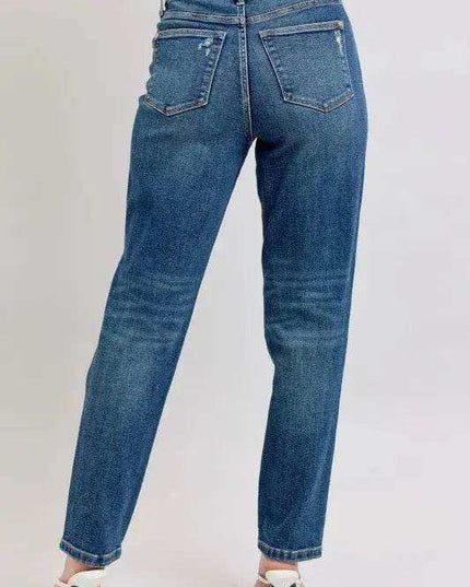 Judy Blue High Waisted Rigid Magic Non-destroy Straight Leg Jeans 88922 - Sleekdenim.com