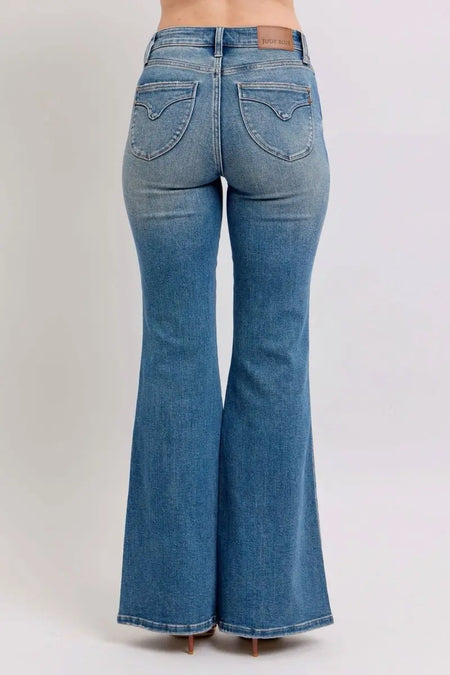 Judy Blue MR Tummy Control Vintage Wash Jeans - Sleekdenim.com