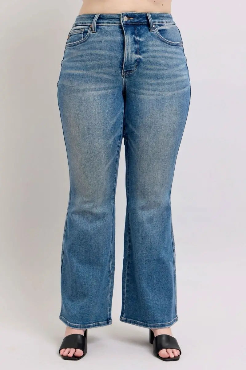 Judy Blue MR Tummy Control Vintage Wash Jeans - Sleekdenim.com