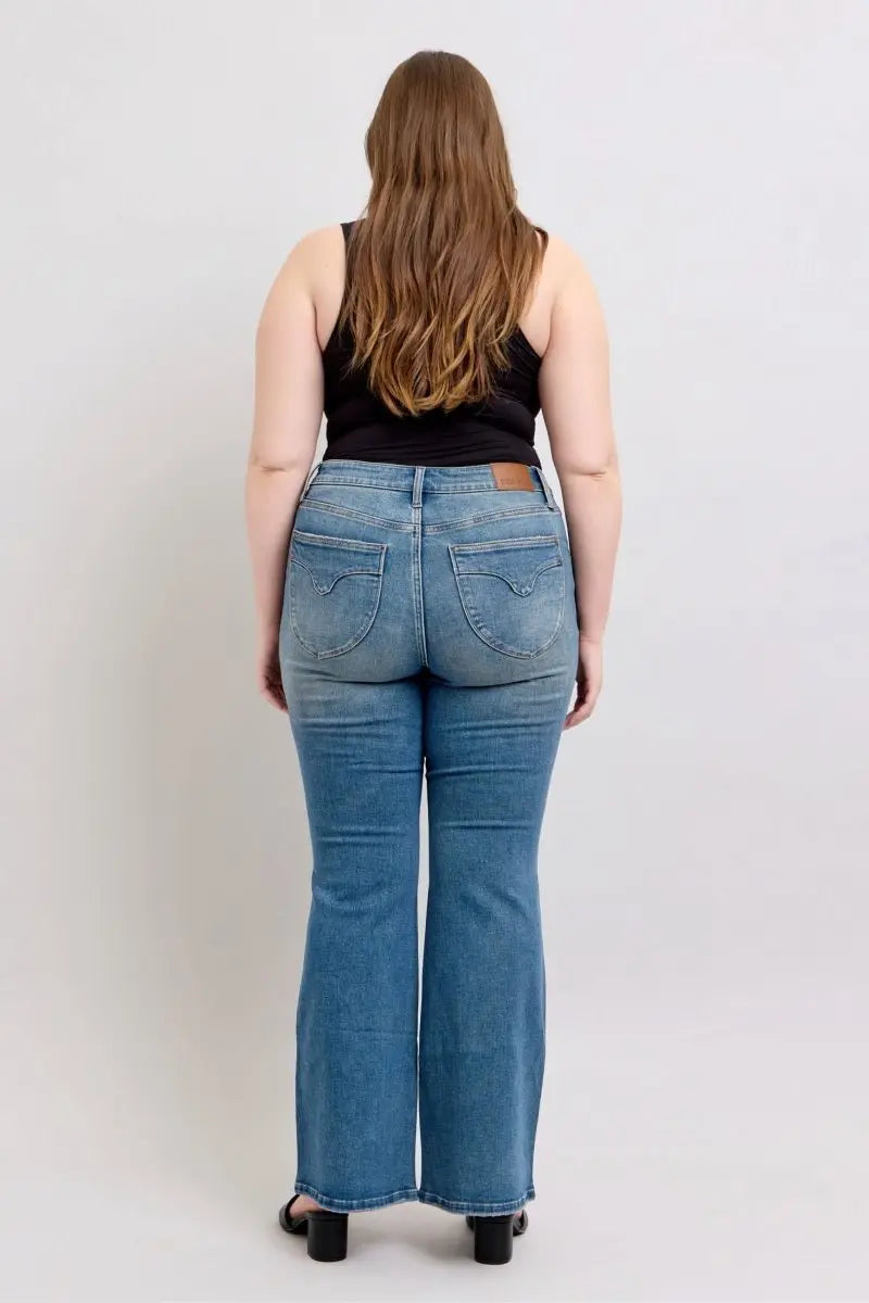 Judy Blue MR Tummy Control Vintage Wash Jeans - Sleekdenim.com