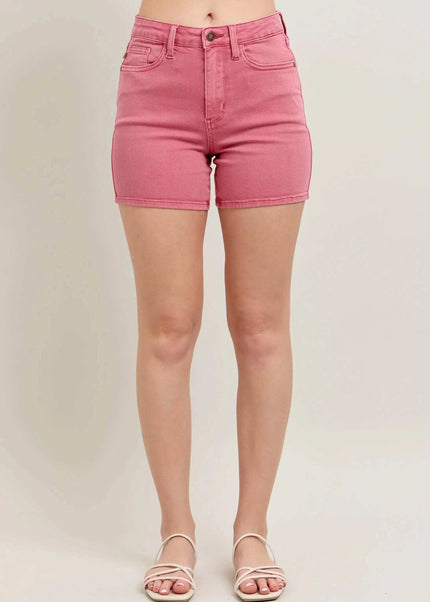 Judy Blue Pink Shorts 150347 - Sleekdenim.com
