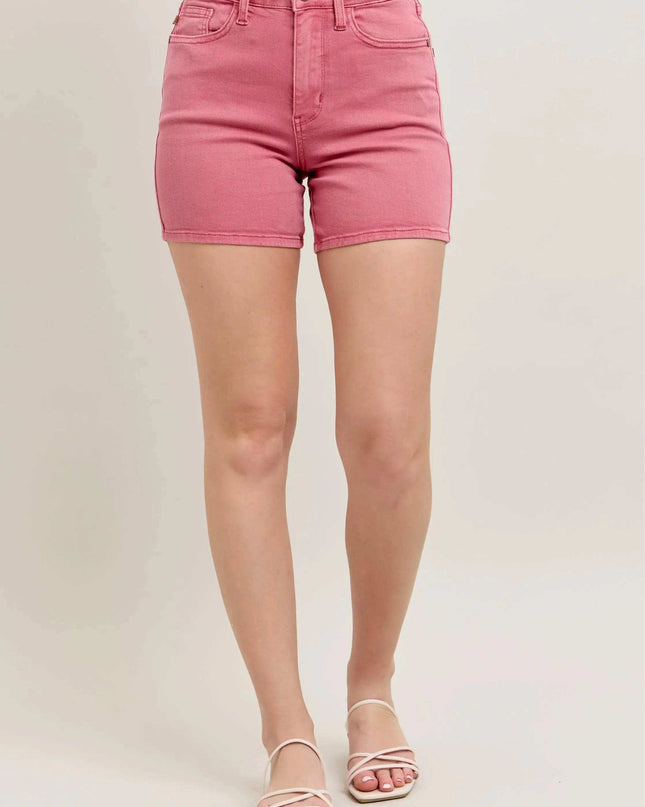 Judy Blue Pink Shorts 150347 - Sleekdenim.com