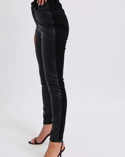 Judy Blue Plus Size HW Faux Leather Skinny Pants - Sleekdenim.com