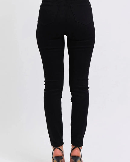 Judy Blue Plus Size HW Faux Leather Skinny Pants - Sleekdenim.com