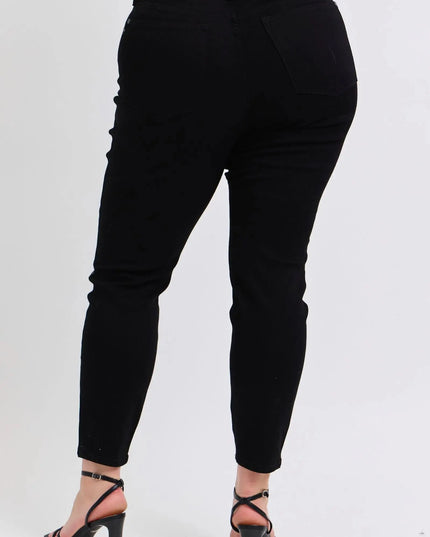 Judy Blue Plus Size HW Faux Leather Skinny Pants - Sleekdenim.com