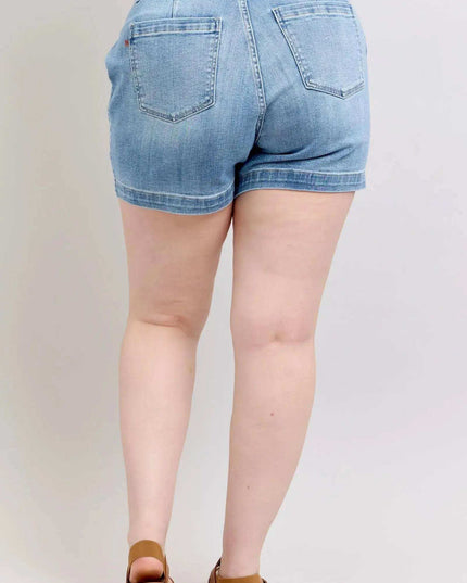 Judy Blue Plus Size High Rise Denim Shorts 15289 - Sleekdenim.com