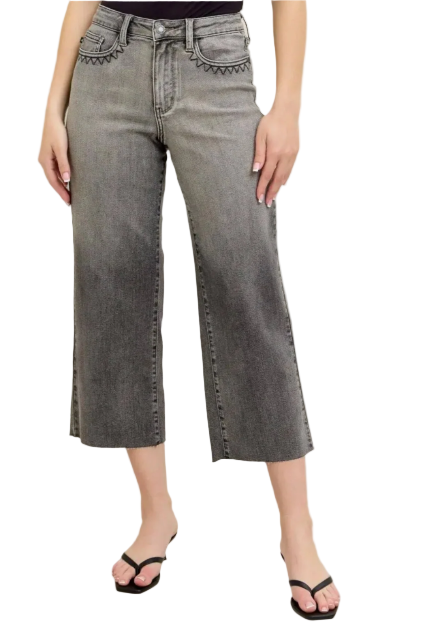 Judy Blue Wide Leg Capris Jeans 88949 