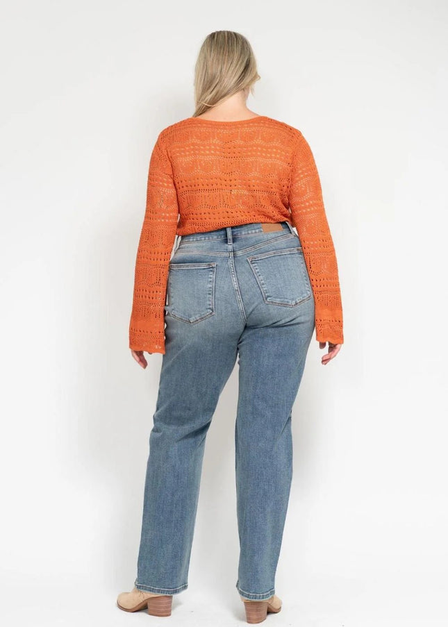 Judy Blue Do Anything Dad Straight Jeans (Reg. and Plus) 82641