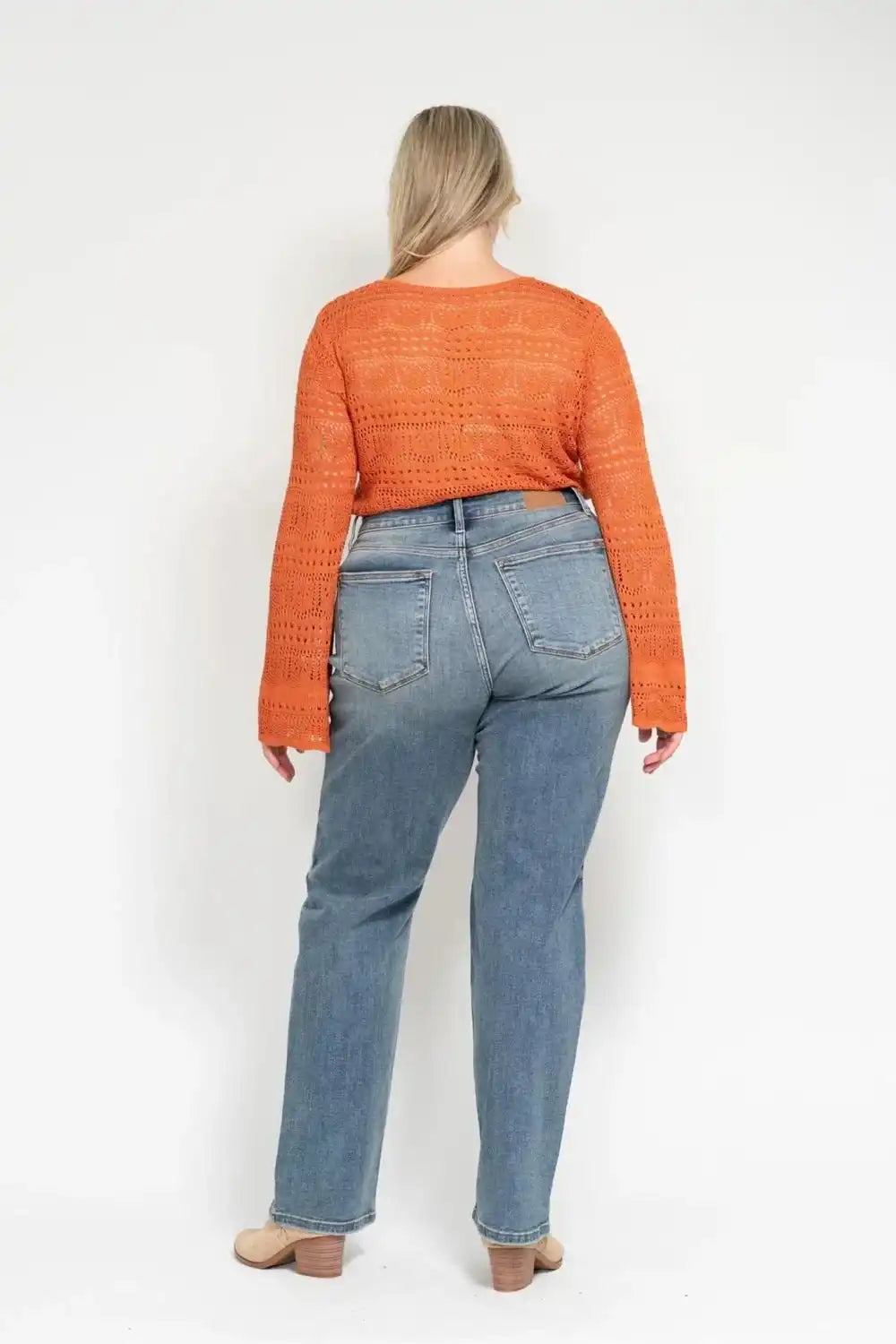 Judy Blue Do Anything Dad Straight Jeans (Reg. and Plus) 82641 - Sleekdenim.com