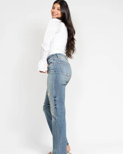 Judy Blue Do Anything Dad Straight Jeans (Reg. and Plus) 82641