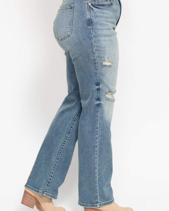 Judy Blue Do Anything Dad Straight Jeans (Reg. and Plus) 82641