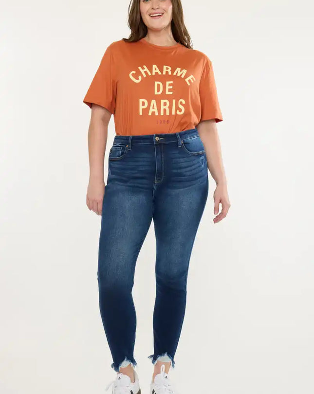 Kancan "Lucero" High Rise Ankle Skinny Jeans (Plus Size) - Sleekdenim.com