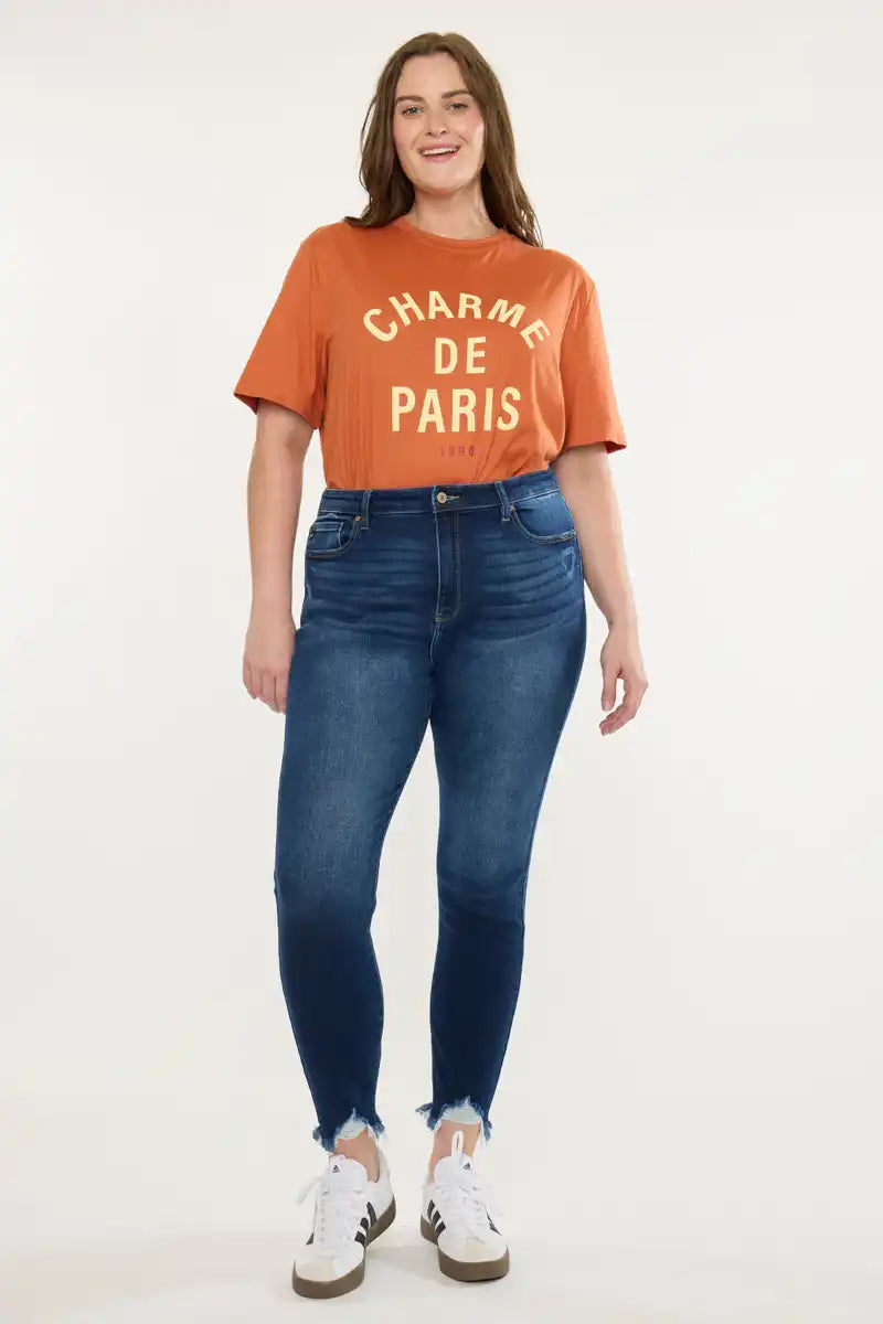 Kancan "Lucero" High Rise Ankle Skinny Jeans (Plus Size) - Sleekdenim.com